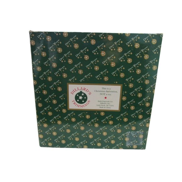 Dillards Trimmings Mercury Style Ornaments Silver Teardrop Blue Reflector NIB - Picture 7 of 16